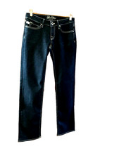 Blood+Glitter Jeans 30r L32 rise8in straight style belt loops dark blue