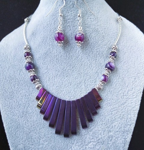 Purple hematite bead cleopatra - purple, bead,cleopatra