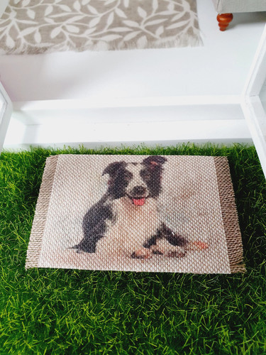 Border collie doormat 12 - doormat, 1:12