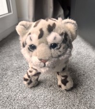 Smyths Lucky The Snow Leopard Soft Plush Toy Teddy Grey White VGC 10”