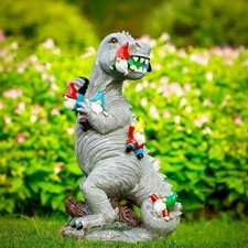 Garden Gnome Dinosaur Statue