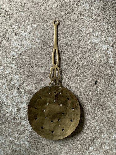 Vintage brass cream skimmer - skimmer, /