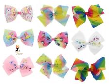 9" HAIR RIBBON BOWS Baby Girls kids Alligator Hair Bow Clips School Fashion Lot