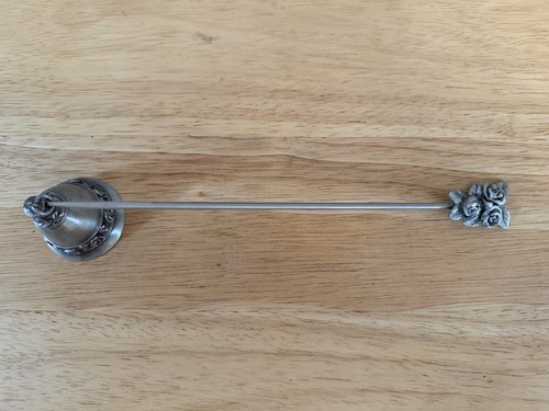 Vintage pewter metal candle - vintage,