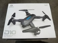DEERC D10 Foldable Drone with Camera HD FPV Live Video, Tap Fly