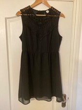 H&M divided black dress - size