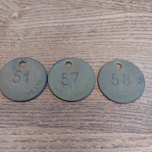 Vintage brass tool checks - brass,