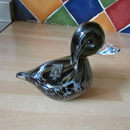 Langham glass duck - , paperweight