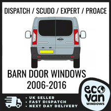 Pair of Dispatch Scudo Expert Proace Rear Barn Door Windows 2006-2016