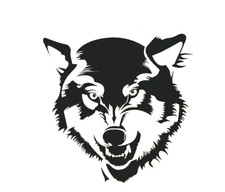 EXTRA LARGE 28"  wolf head