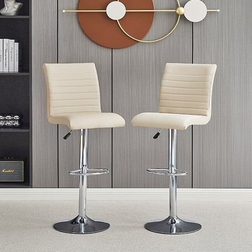 Ripple taupe faux leather bar - faux,