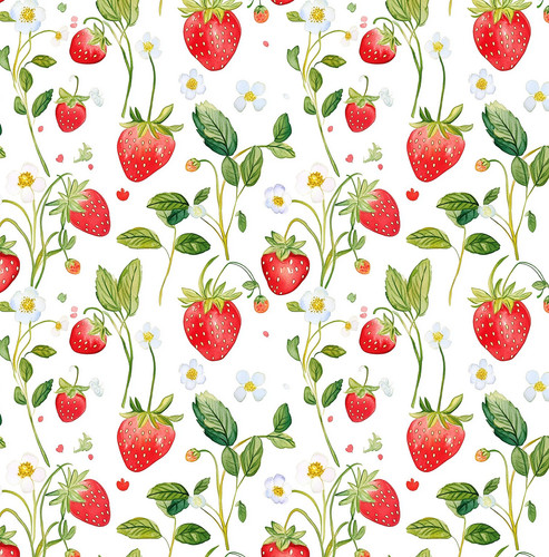 Strawberry fields 100 cotton - fields!, 100%