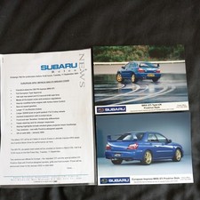 Subaru Impreza WRX STI Launch Press Photographs + Press Release - 2001