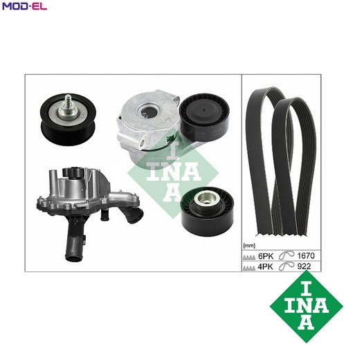Water pump vribbed - belt, kit