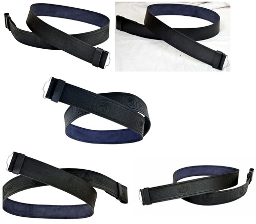 Leather kilt belt adjustable - belt,