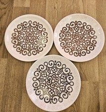 3 Vintage Biltons Celtic Rose Ironstone Salad Plates Plates Retro 1970s 22.5cm