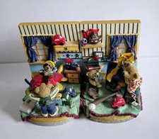 Ceramic Resin Teddy Bear Book Ends Airplane Kite Baseball Car Truck Train x 2