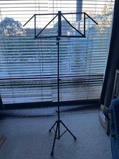Heavy Duty Foldable Music Stand Holder Base Tripod Orchestral Conductor Sheet Uk