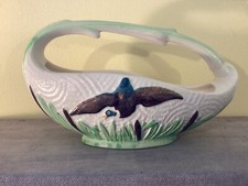 Vintage Art Deco Style SYLVAC POTTERY WILD DUCK BASKET MANTLE VASE 1851