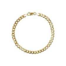 9ct Gold Curb Bracelet Mens