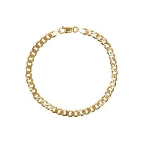9ct gold curb bracelet - 9ct, mens