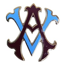 Aston Villa AV Claret & Blue Enamel Football Pin Badge