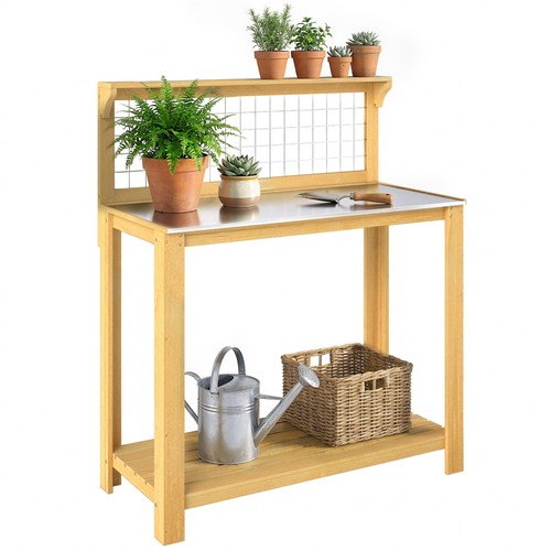 Outsunny wooden potting - potting, bench