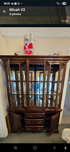 Brown wood glass - wood, front