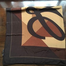 LOEWE Silk Scarf 90cm Beige
