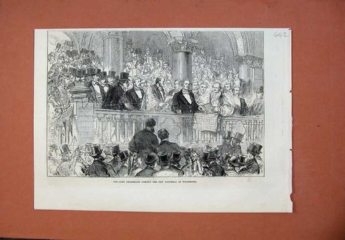 Original old antique print - old,