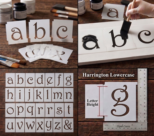 Alphabet letter stencil set - alphabet,