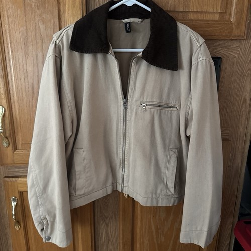 Men beige zip jacket - beige,