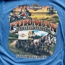 Harley Davidson Vintage T-Shirt Large Forman Stillwater OK Front & Back Print