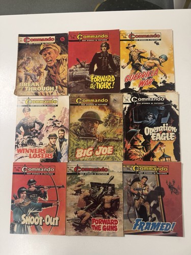 Vintage commando war comics - war,