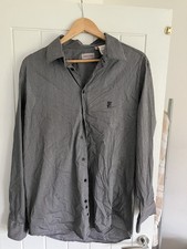 Versace Classic Viscose Blend Grey Pinstripe Formal Shirt (17.5”)