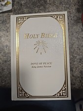 Holy Bible KJV King James Dove Of Peace Version White Leather 1991
