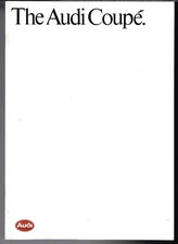 Audi Coupe 1985-1986 UK Market Sales Brochure 1.8 2.0 GT