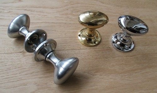 Pair solid brass victorian - pair,