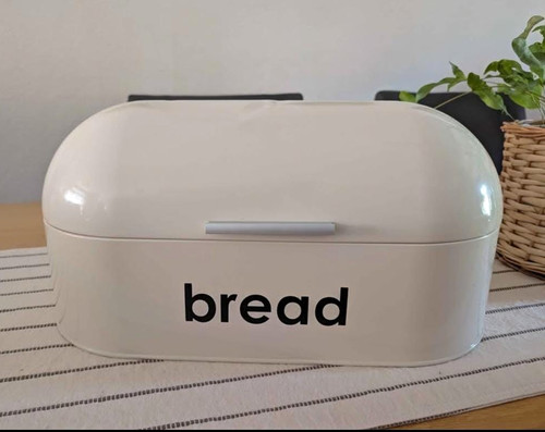 Metal bread bin - metal, handle
