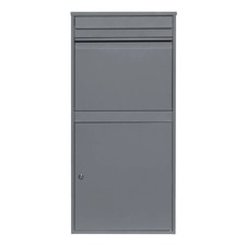 Monster Shop Parcel Post Drop Box XL Grey Steel Outdoor Customer Return UVG
