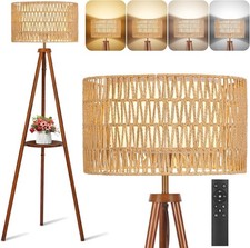 Wooden Tripod Floor Lamp