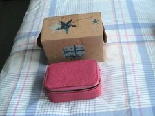 Girls Jewelry Storage Classic grain Box Pink Zipped opening Excellent Condition
