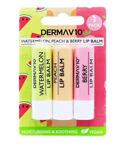 Derma v10 lip balm multipack - derma,