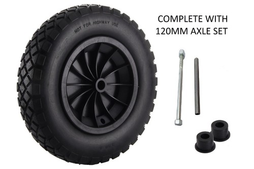 Black wheelbarrow wheel - 14",