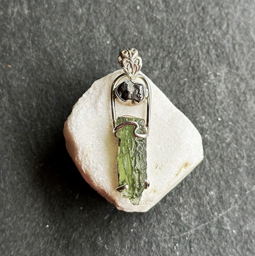 Natural moldavite meteorite - natural,