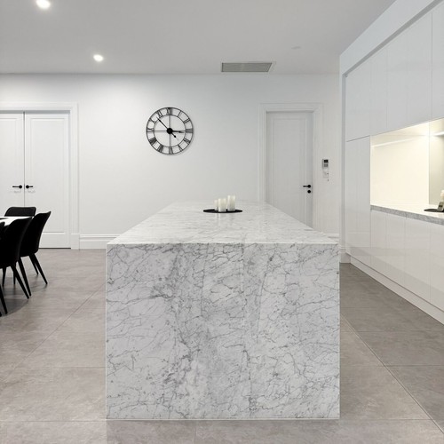 Bianco carrara stone kitchen - bianco,