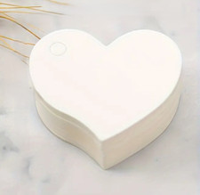 Heart Gift Tag Shaped Kraft Valentines Wedding Wish Tree Label Card WHITE