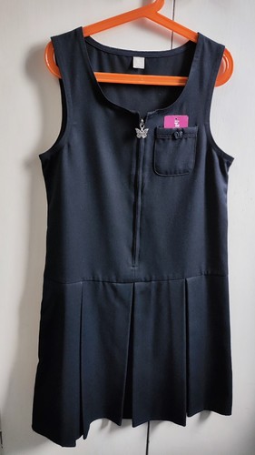 Girls navy school pinafore - girls,