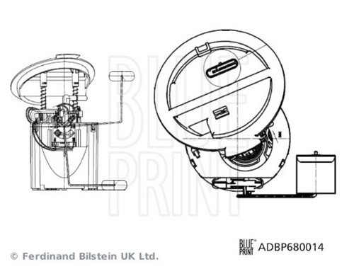 Fuel feed unit - fuel, blue
