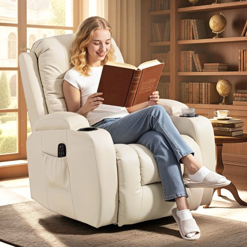 Leather recliner armchair - pu,